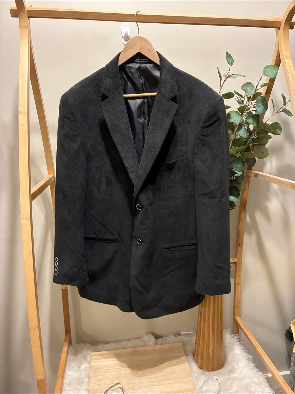 Blue Pronto Uomo Black Codurory Two-Button Sport Coat